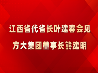 江西省代省長葉建春會(huì)見方大集團(tuán)董事長熊建明